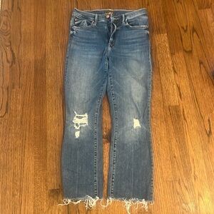 Mother Jeans Insider Crop Step Chew size 28